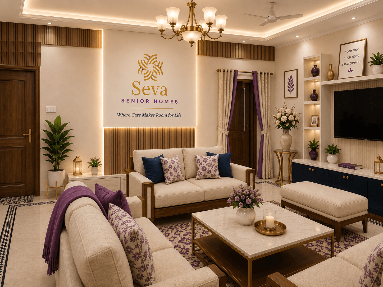 Seva Senior Homes living room